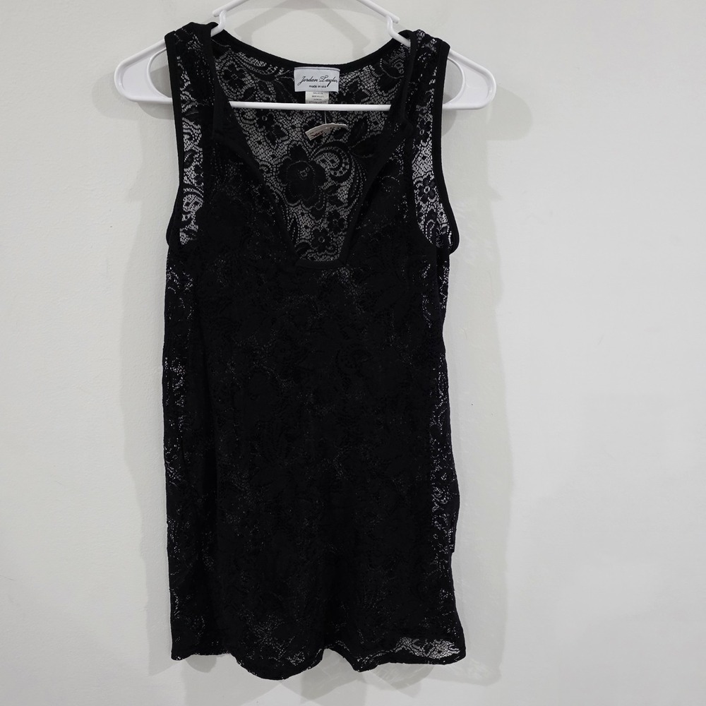 Womens‎ Floral Lace Mini Dress Size Medium Black Whimsigoth Sheer Layering